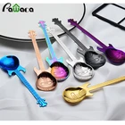 7 шт.4 шт. комплект кофейных ложек для гитары десертная ложка для мороженого столовые приборы из нержавеющей стали кофейные принадлежности чайные ложки столовые приборы