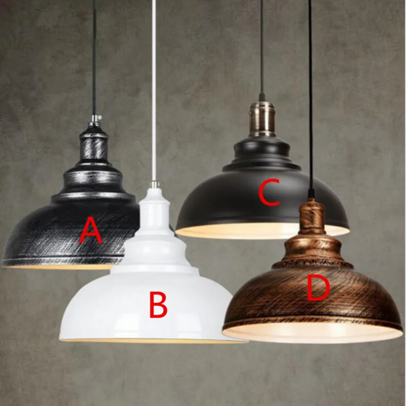 Подвесной светильник в стиле ретро полукруглый черного или ржавого цвета для
