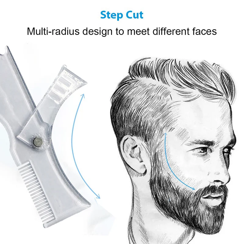 

Rotatable Beard Shaper Stencil Comb Trimming Styling Template Comb Barber Tool Hair Accessories 669