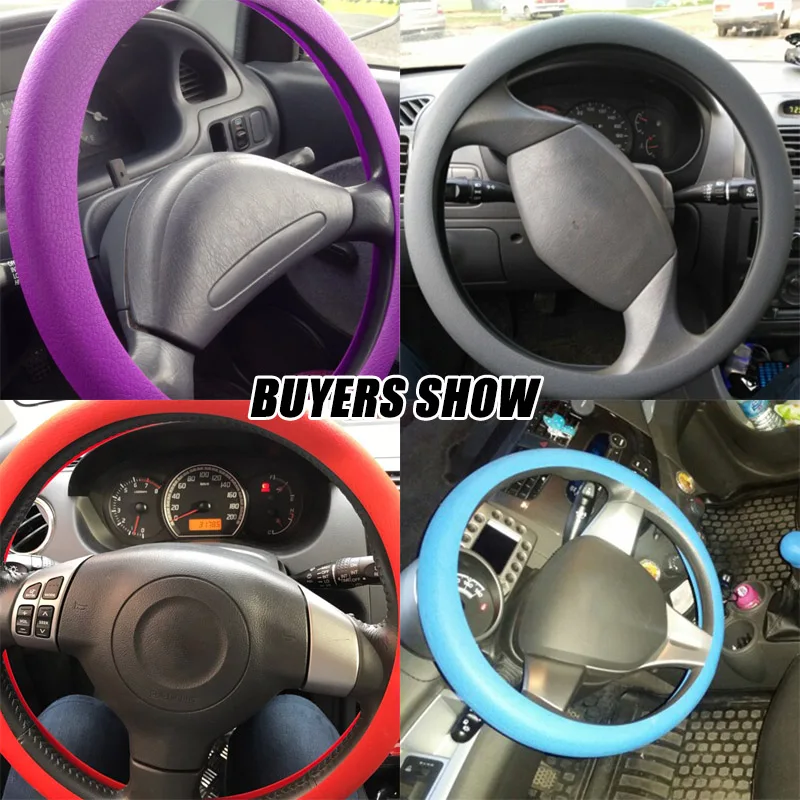 Авто силиконовый чехол на руль для mitsubishi lancer hyundai i30 mini cooper tucson нового civic volkswagen gol