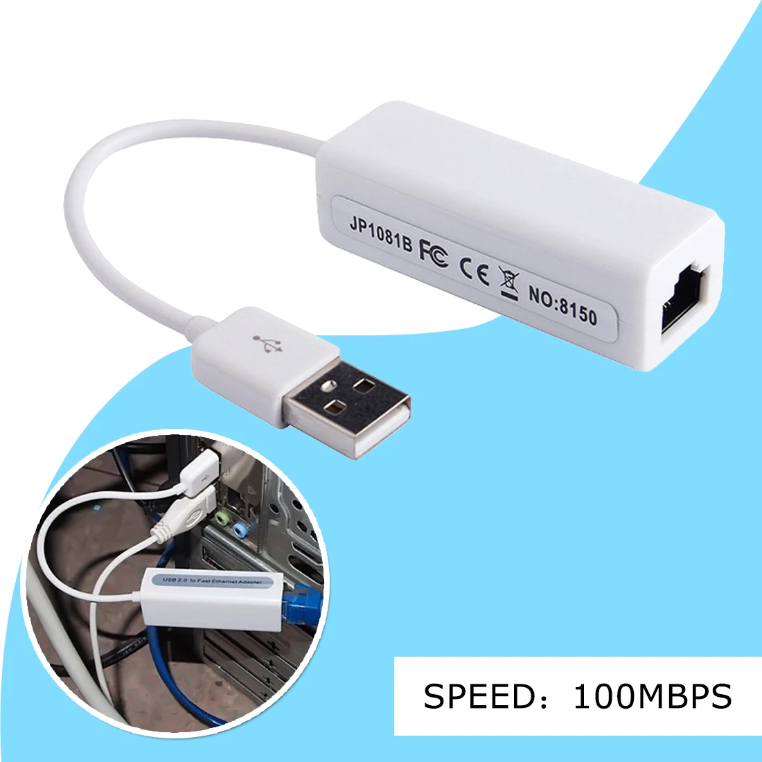 Портативный RTL8152 Chips USB 2 0 для RJ45 сетевая карта беспроводной локальной сети
