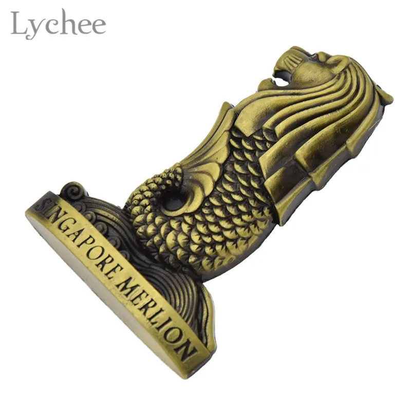 Lychee, винтажный, Сингапур, Merlion, магнит на холодильник, сувениры для путешествий, холодильник, магнитная наклейка, подарок, украшение для дома