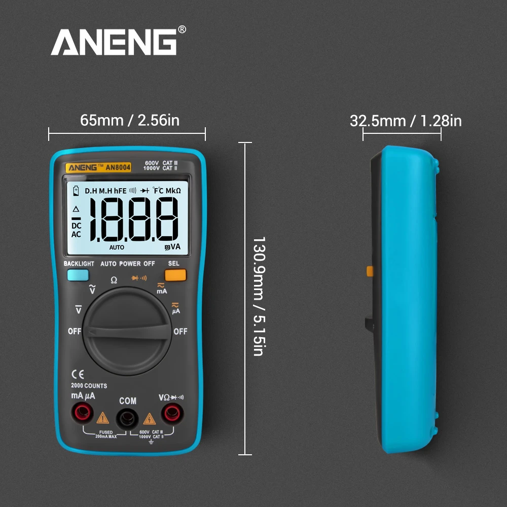 ANENG AN8004 ЖК-цифровой мультиметр Профессиональный конденсатор тестер esr измеритель богатых метров индуктивности тестер быть истинным