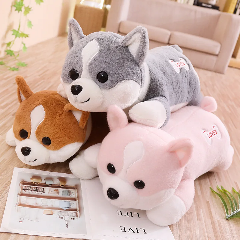 

New60-100cm Cute Corgi Dog Plush Toy Lovely Christmas Gift for Kids Stuffed Soft Animal Cartoon Pillow Kawaii Valentine Present