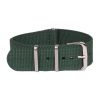 watches classic 20 mm strong bracelet dark green military army nato fabric nylon watchbands woven straps bands buckle belt 20mm