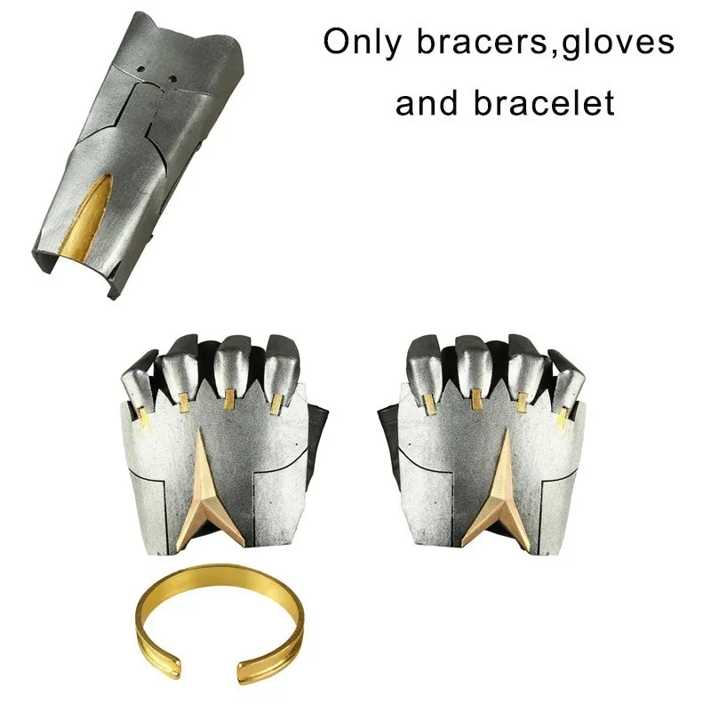 Only Gloves bracers Костюм Аш елизаны Каледонии; карнавальный костюм героя на Хэллоуин для взрослых женщин; жилет; Броня; шляпа; перчатки; пояс; ботинки; карнавальный костюм - Цвет: Only Gloves bracers