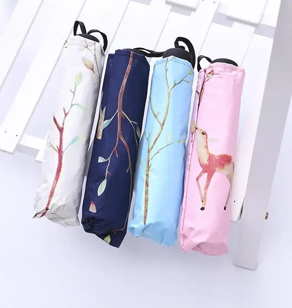 TECHOME с персонажами из мультфильмов принтом Олень Зонт от дождя Для женщин