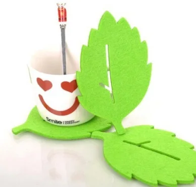 1 шт./лот Бесплатная доставка Новая мода симпатичные формы листьев кофе Coaster