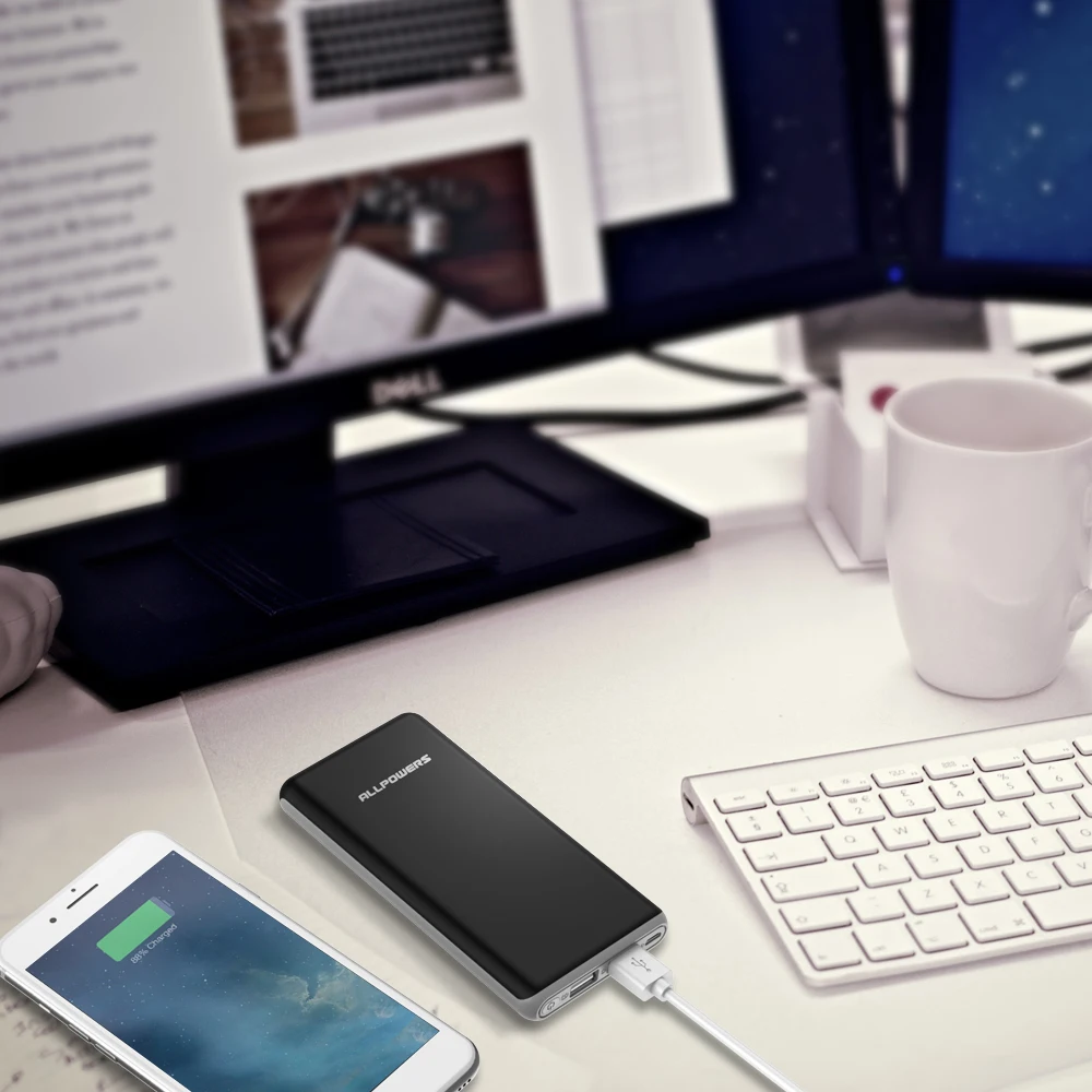 Все мощности S банк питания 10000 мАч портативный внешний аккумулятор с двойным USB