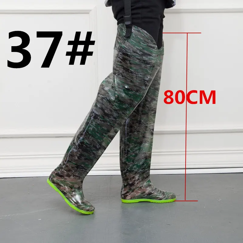 37 Цифровые Camofalge рыбацкие сапоги с высоким прыжком, интегрированная бесшовная комбинация, рыбацкие сапоги высотой 80 см, утепленные мягкие сапоги - Цвет: 37