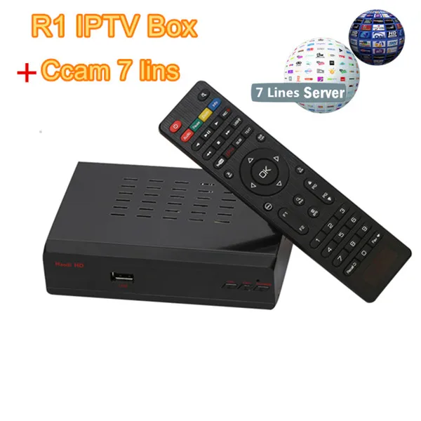 Box With IPTV CCCAM Ip tv Европа коробка с 1 год Ip tv M3u подписка бесплатно 7 линий Ccam 4400 Ip tv Italia испанско-португальский французский ТВ спутниковый ТВ - Цвет: Box With IPTV CCCAM