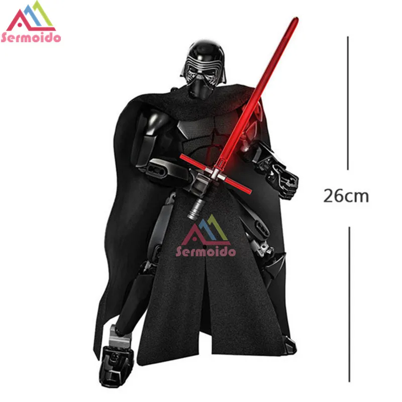 Синий Sermoido Star Wars Rogue One игрушки Jango Phasma Jyn Erso K-2SO Дарт Вейдер общий гривус фигурка игрушка строительные блоки игрушки - Цвет: Синий