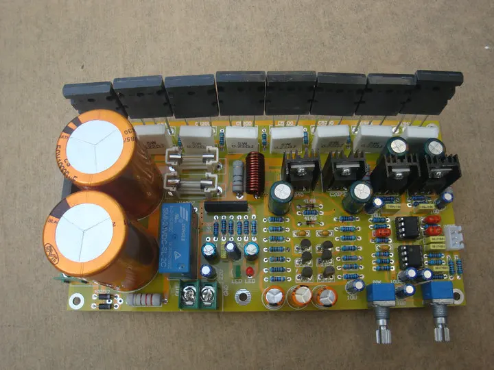 Двойной AC30V 400W моно A1943 C5200 Высокая мощность активный чистый сабвуфер усилитель