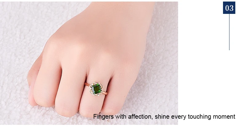 Ювелирные кольца из розового золота 18 К, настоящий естественный диопсид, кольца для женщин, настоящий драгоценный камень, подарок, хорошее ювелирное изделие, роскошные кольца из розового золота