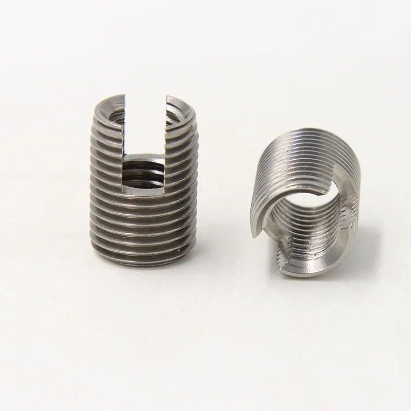 

20pcs/Lot Stainless Steel M12X1.75 Self Tapping Thread Inserts 302 Slotted Type Insert Bushing Screws M12*1.75*22 (L)