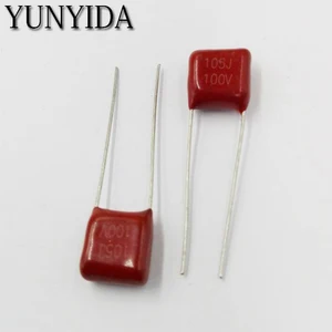Бесплатная доставка 10 шт., CBB 105J 100V мкФ P7.5mm Металлизированный пленочный конденсатор
