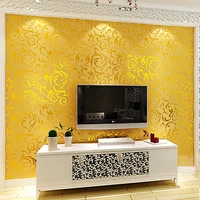 beibehang golden foil wallpaper rolls papel de parede 3d murals damask wall paper roll modern papier peint papel wall paper