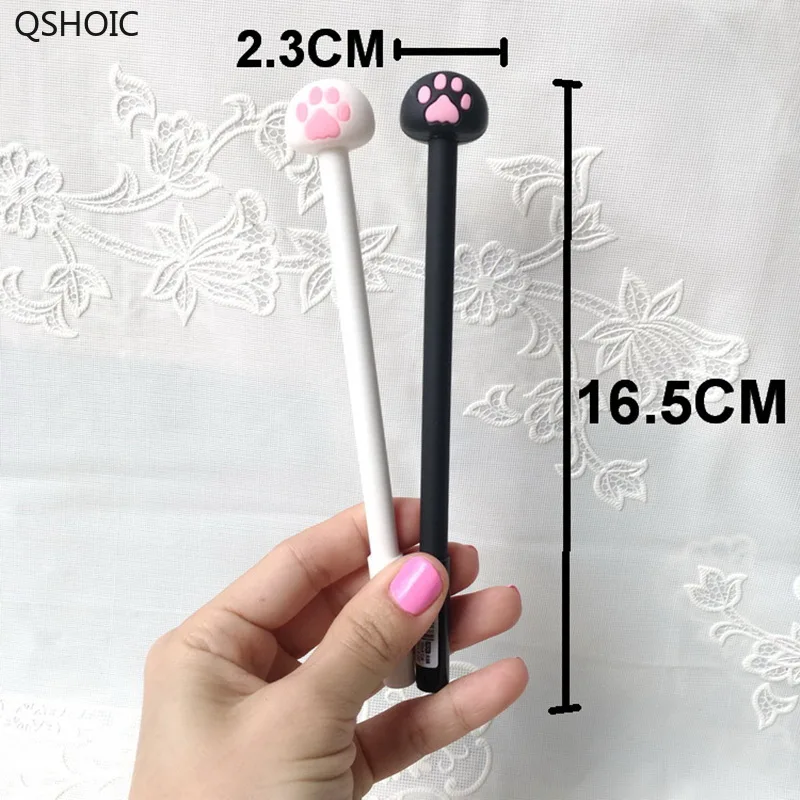 42 Pcs/Lot Kawaii Cat Pen Cute Claw Gel Pens 0.5mm Ballpoint Black Color Lovely Kitties Stationery Office School Supplies | Канцтовары