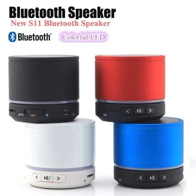 S11 led Bluetooth динамик беспроводной мини HiFi музыкальный плеер с микрофоном для MP4 MP3