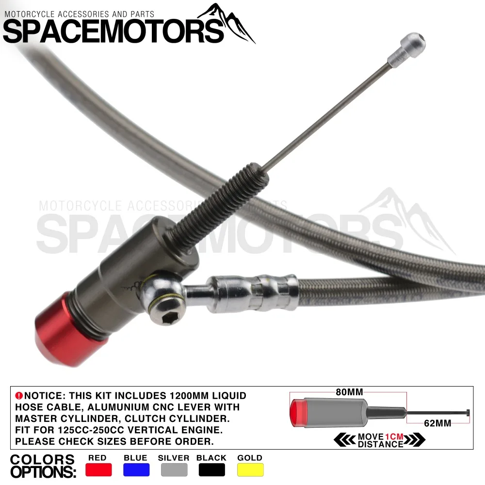 

Hydraulic clutch kit lever master cylinder & liquid hose cable & clutch for Off road Motorcycle Pit Dirt Bike Motocross