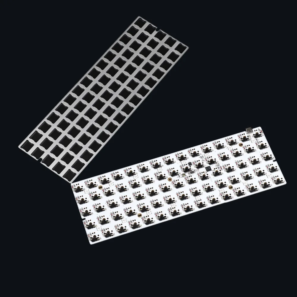 Idobo 75 клавиш Ortholinear макет QMK анодированный алюминиевый чехол с горячей заменой типа C PCB механическая клавиатура комплект