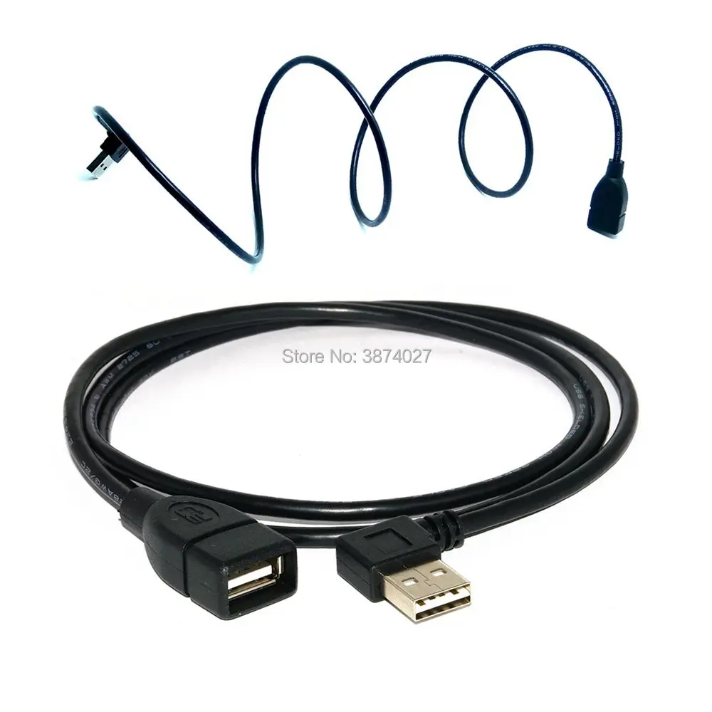 Высококачественный Реверсивный дизайн 100 см/1 м USB 2 0 Левый и правый угловой 90