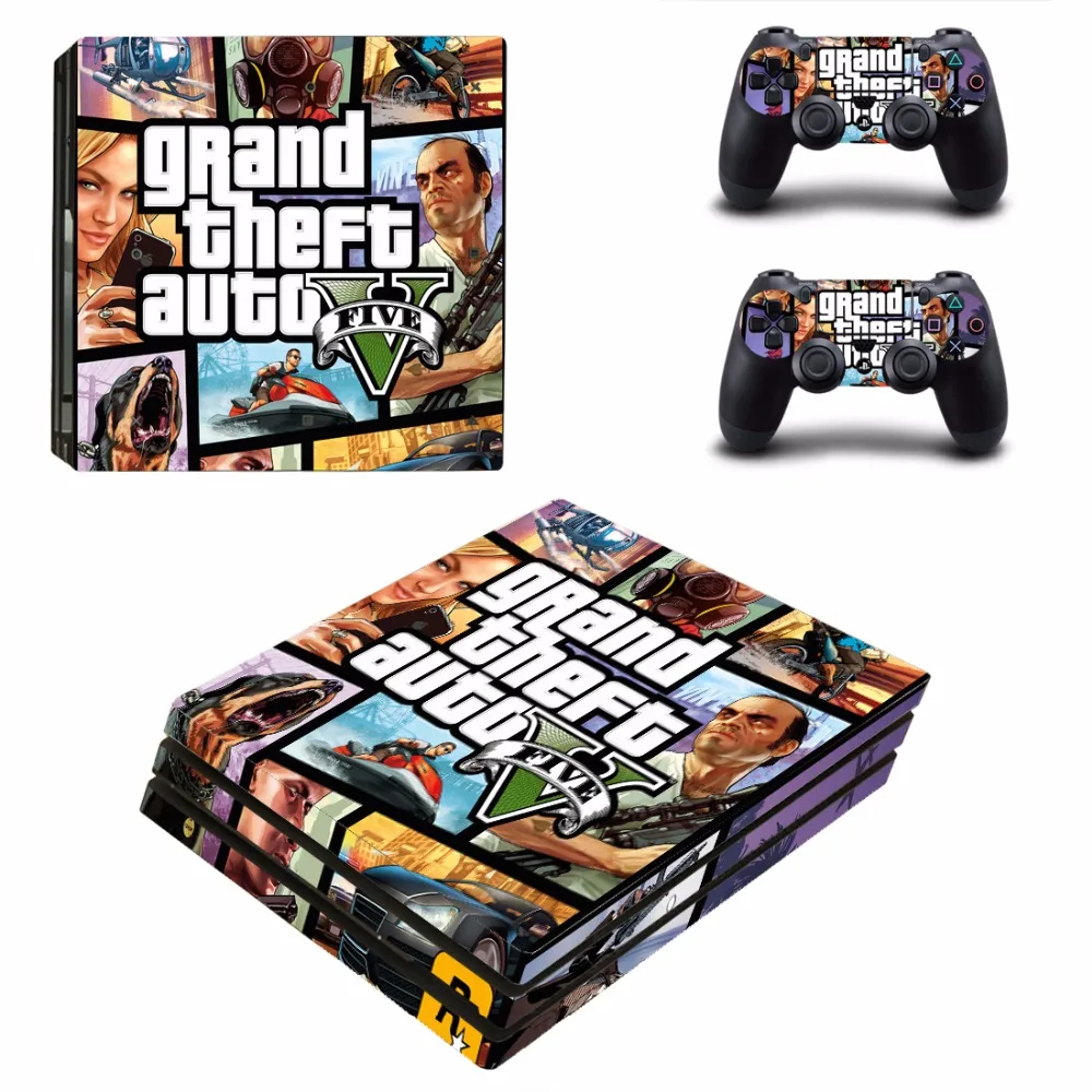 Наклейки Grand Theft Auto V GTA 5 PS4 Pro наклейки для консоли PlayStation 4 и контроллеров Dualshock