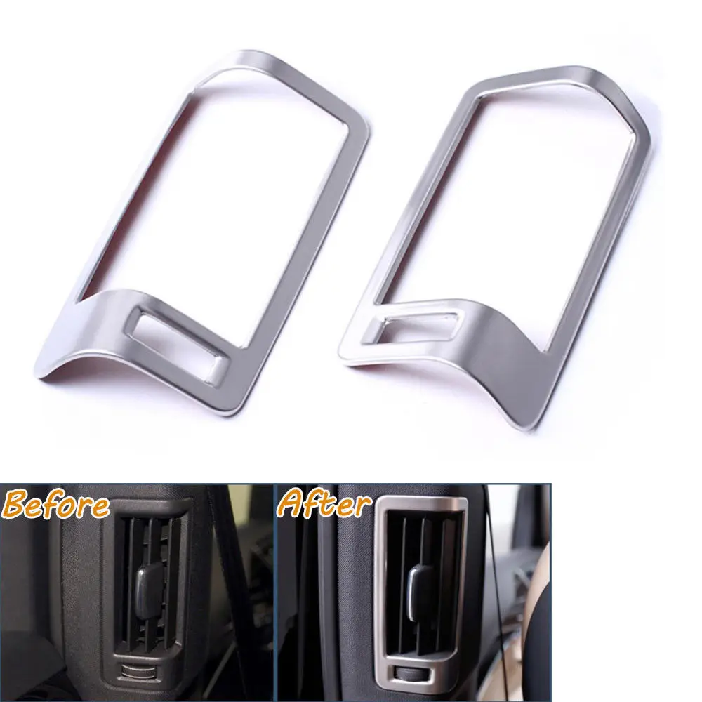 

2pcs B Pillar Car AC Vent Outlet Frame Moulding Cover Trims Stainless Steel Decorative For 2016 Volvo XC90 Styling Accessories