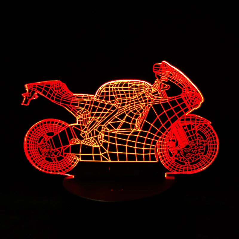 3D деко светильник двигатель автомобильные Форма USB зарядка сенсорный