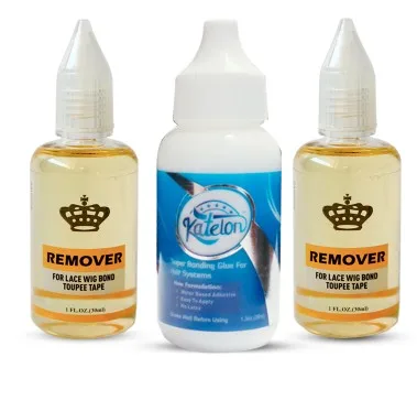 1 glue and 2 remover 1,3 унций Katelon кружевной парик Клей Бонд клей и лента для удаления волос для кружевного парика, парик для удаления волос - Цвет: 1 glue and 2 remover