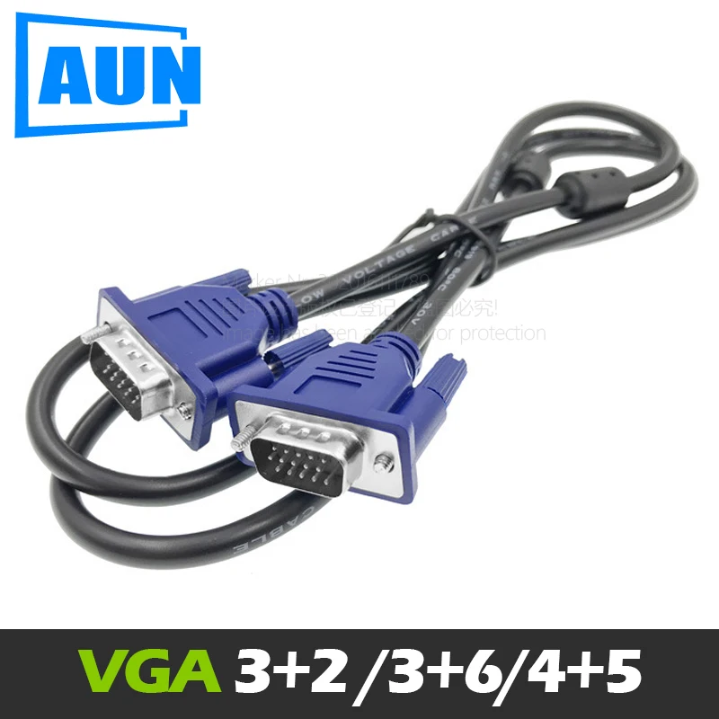 AUN Высокоскоростной HDMI кабель позолоченный 1,4 версия двойной магнит кольцо, поддержка 3D, 1080 P для ТВ, HD монитор, проектор