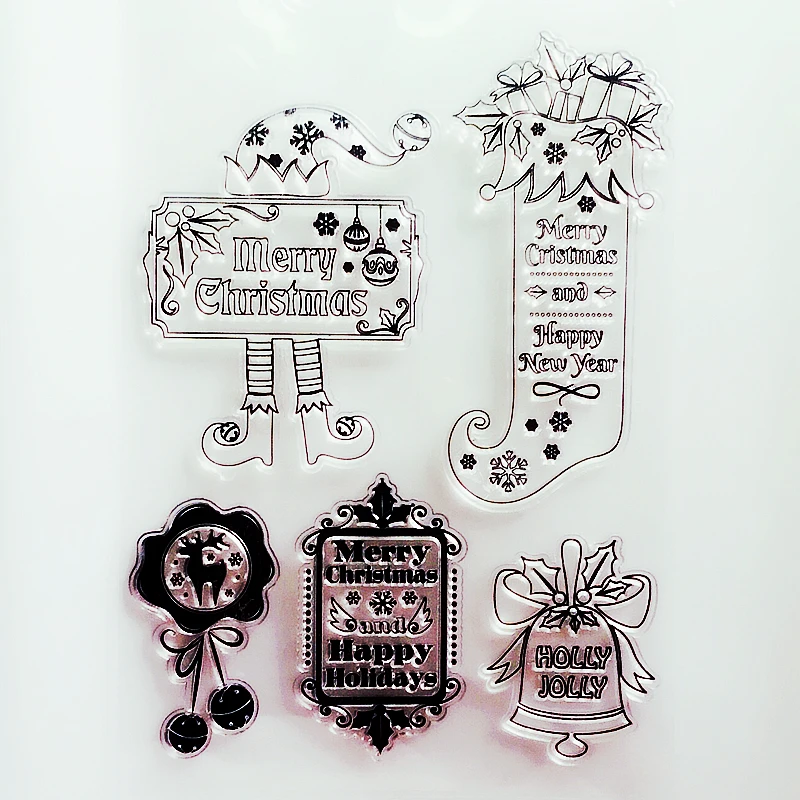 YLCS293 рождественские подарки силиконовые прозрачные штампы для скрапбукинга