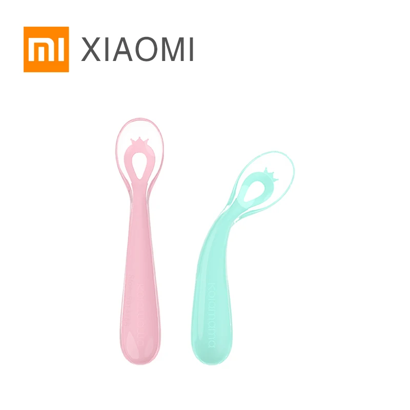 Новинка XIAOMI MIJIA KOLAMAMA детская деформационная Ложка силиконовая ложка для кормления пищевые тренировочные инструменты безопасные мягкие и удобные милые подарки