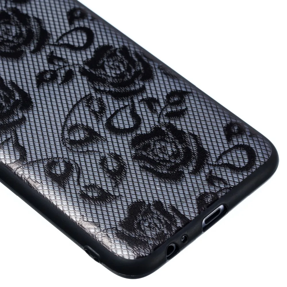 Soft Silicon Hard Bottom Lace Case For Samsung Galaxy A3 A5 A7 J2 J3 J5 J7 2016 2017 Prime S6 S7 Edge A8 S8 S9 Plus Note 9 8 Bag |