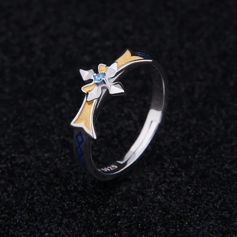 S925 Silver Sword Art Online: Alicization Zuberg Alice Ring Cosplay Prop Daily Cos Gift Adjustable 53.2mm -58.2mm | Украшения и