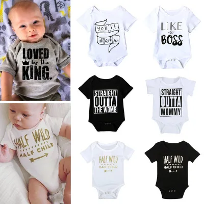 

Summer 2017 Newborn Toddler Baby Girls Boys Romper Cotton Short Sleeve Jumpsuit Outfits Clothes Sunsuit
