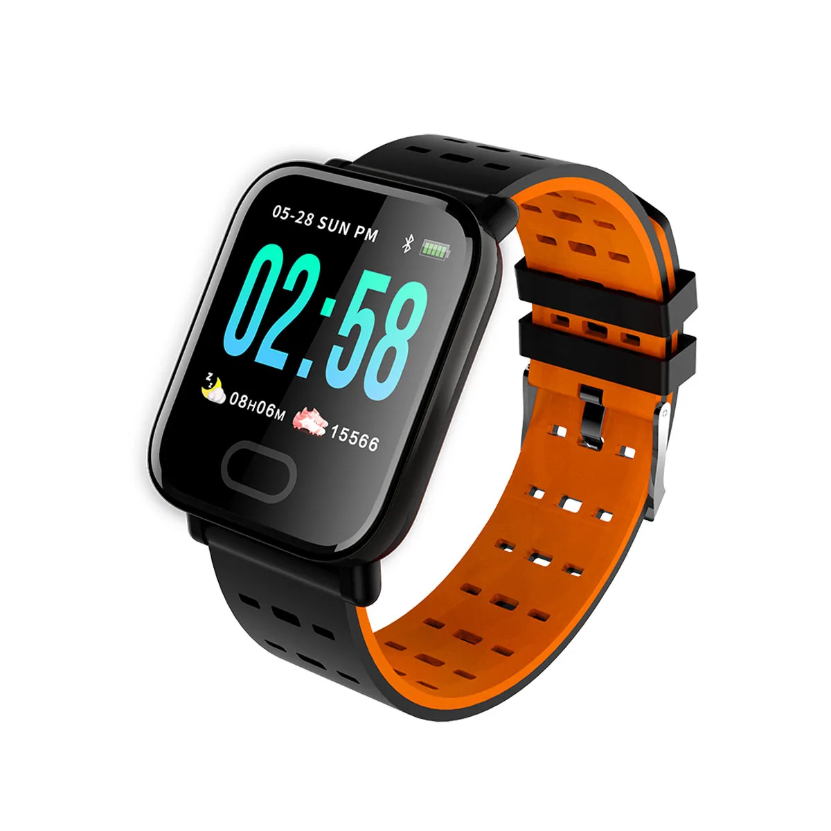 Оранжевый Фитнес шаг шагомера трекер открытый бег Счетчик калорий smartwatch часы пульсометр сна кровяное давление монитор здоровья - Цвет: Оранжевый