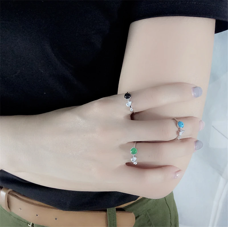 Женское Винтажное кольцо из настоящего серебра 925 пробы с натуральным