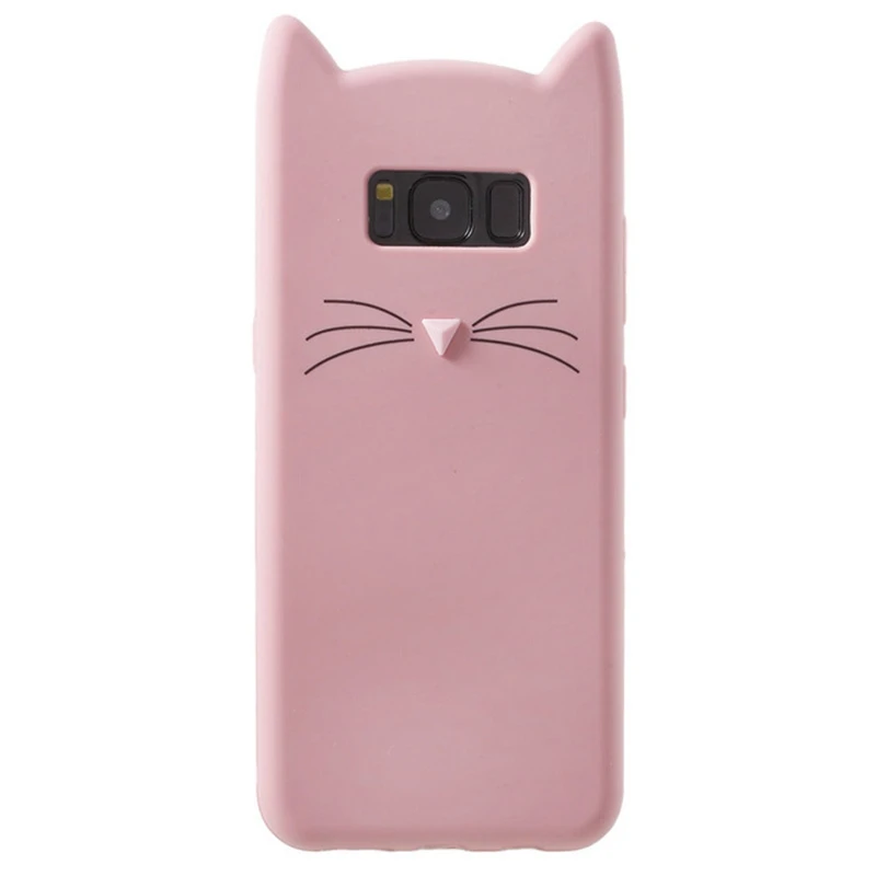 Для Samsung Galaxy S6 S7 S8 плюс S9 S10 J3 J5 J7 2017 ЕС Prime Note 9 8 A6 A8 2018 3D усы Кот силиконовый чехол Coque