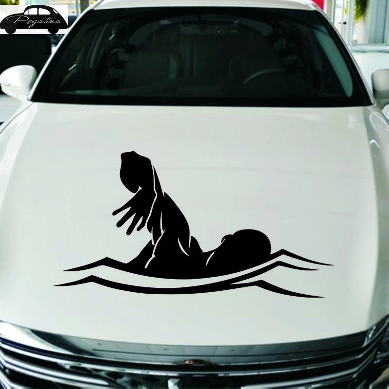 Женский стикер плавание плавающий Минг автомобиль наклейка плакаты Born To swim