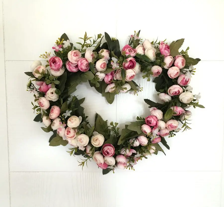 Роза в форме сердца украшение двери свадебный цветок домашний декор свадебное