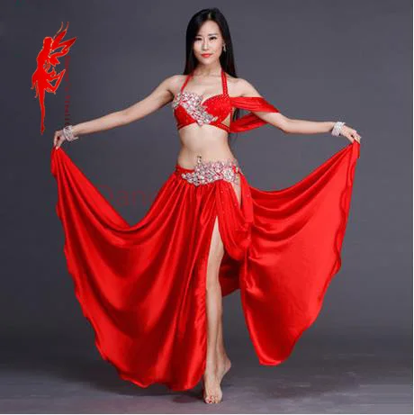 Новинка костюмы для танца живота со стразами! Женский комплект выступлений шоу