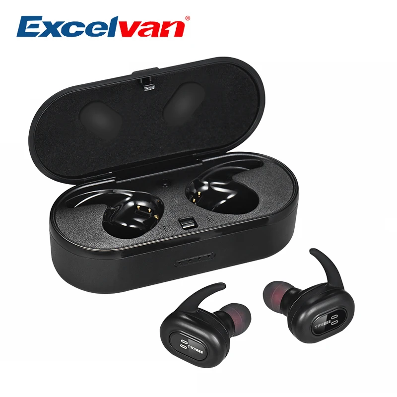 Excelvan TWS мини беспроводные Bluetooth наушники стерео гарнитура с зарядным боксом