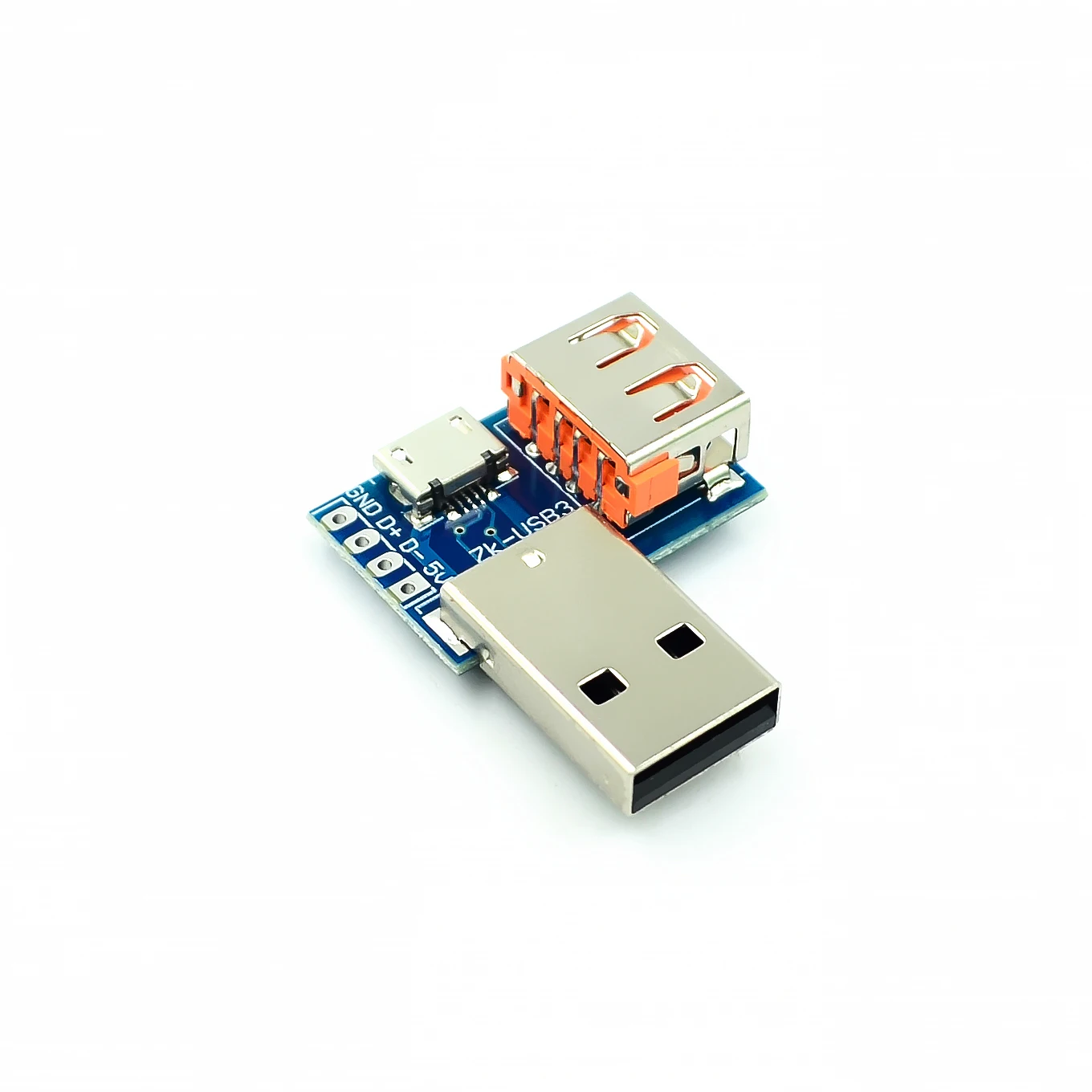 USB Converter Standard Female to Male Micro 4P Terminal Adapter Board 2.54mm | Электронные компоненты и