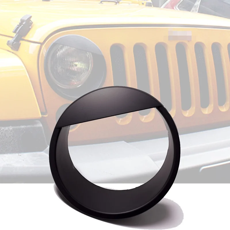 Черный окантовочный передний светильник в стиле Angry Bird накладка ABS для Jeep Wrangler
