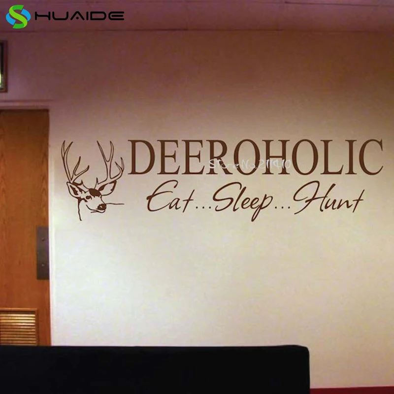 Deeroholic Eat Sleep Hunt настенные наклейки с цитатами большие размеры Стикеры домашний