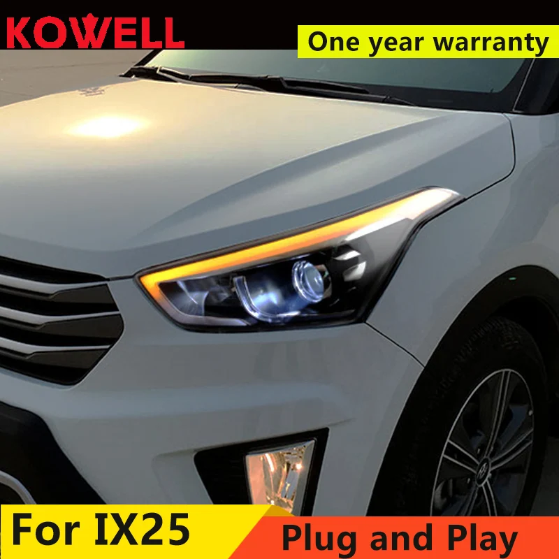 Автомобильный Стайлинг для Hyundai IX25 головной светильник s 2015 2017 Creta светодиодный DRL