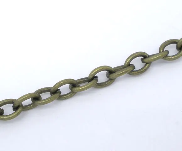 

Фурнитура для цепочек DoreenBeads, 5 м, бронзового цвета, 5x3,5 мм (B04711), иу