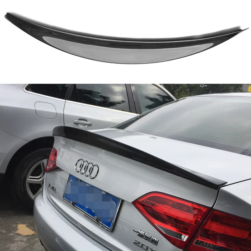 S4 HK Style Carbon Fiber Rear Spoiler Wing for Audi A4 B8 4Door 2009-2012 | Автомобили и мотоциклы