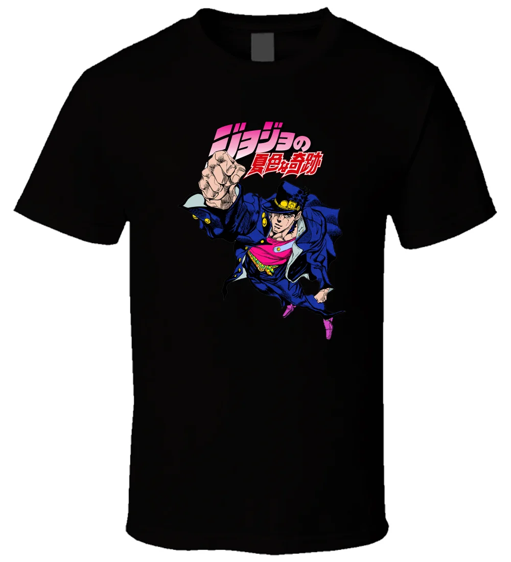 

2019 Newest Letter Print JoJo's Bizarre Adventure 4 Free Shipping Cotton T Shirt S - 6XL T-Shirt Casual Man Tees